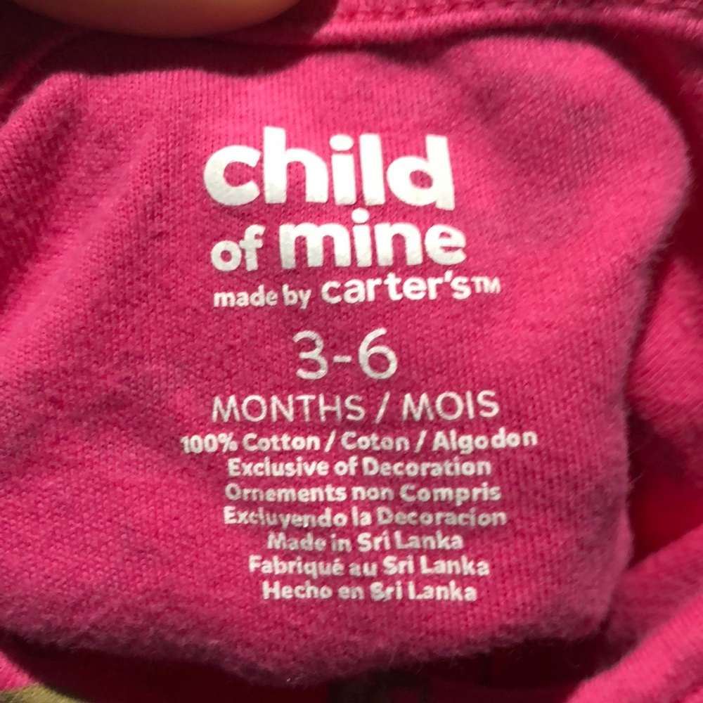Carter’s pink monkey pajamas size 3-6 months - Picture 10 of 10